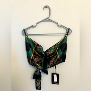 PrettyLittleThing Silk Cropped Top